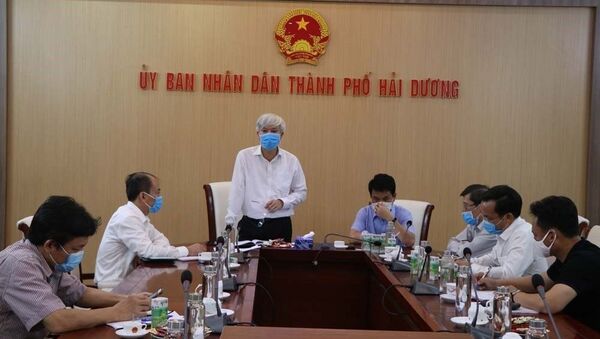 Bí thư Thành ủy Hải Dương Lê Đình Long phát biểu - Sputnik Việt Nam
