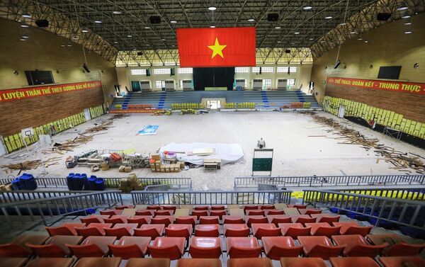 Trung tâm VHTT và TT huyện Thanh Trì tập trung cải tạo, tu sửa nhà thi đấu bóng rổ nơi được chọn làm nơi thi đấu SEA Games 31. - Sputnik Việt Nam