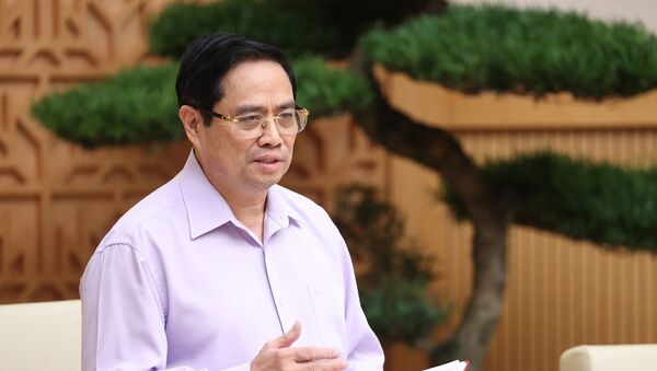 Thủ tướng Chính phủ Phạm Minh Chính kết luận phiên họp trực tuyến Chính phủ. - Sputnik Việt Nam