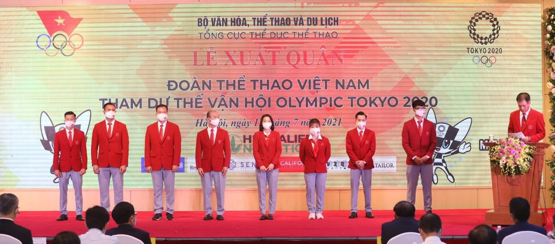 Lễ xuất quân Đoàn Thể thao Việt Nam dự Olympic Tokyo 2020 - Sputnik Việt Nam, 1920, 19.07.2021