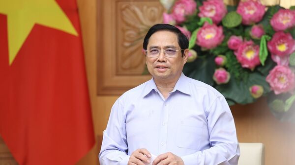 Thủ tướng Phạm Minh Chính phát biểu tại buổi làm việc. - Sputnik Việt Nam