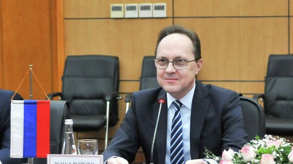 Đại sứ Liên bang Nga tại Việt Nam G.S Bezdetko phát biểu tại buổi làm việc - Sputnik Việt Nam