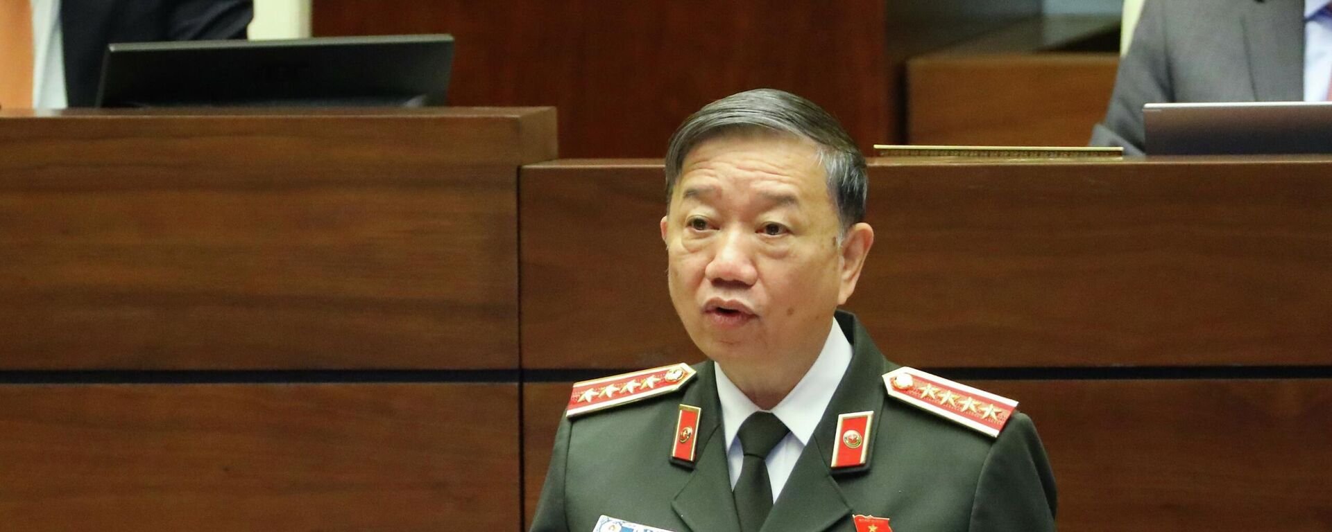 Bộ trưởng Bộ Công an Tô Lâm phát biểu giải trình, làm rõ một số vấn đề đại biểu Quốc hội nêu - Sputnik Việt Nam, 1920, 04.12.2021