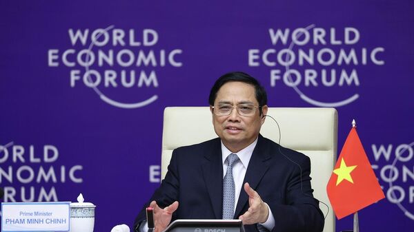 Thủ tướng Chính phủ Phạm Minh Chính chủ trì Đối thoại chiến lược quốc gia giữa Việt Nam và WEF - Sputnik Việt Nam