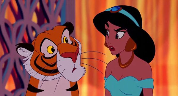 Cảnh trong phim Aladdin (1992). Câu chuyện cổ tích nổi tiếng của Disney kể về công chúa Jasmine và chàng trai bình thường tên là Aladdin. - Sputnik Việt Nam