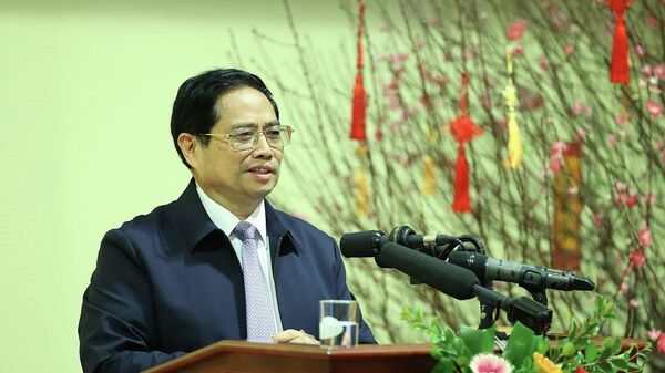 Thủ tướng Phạm Minh Chính chúc Tết và giao nhiệm vụ cho ngành Ngân hàng - Sputnik Việt Nam