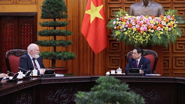 Thủ tướng Phạm Minh Chính tiếp Phó Chủ tịch điều hành Ủy ban Châu Âu Frans Timmermans - Sputnik Việt Nam