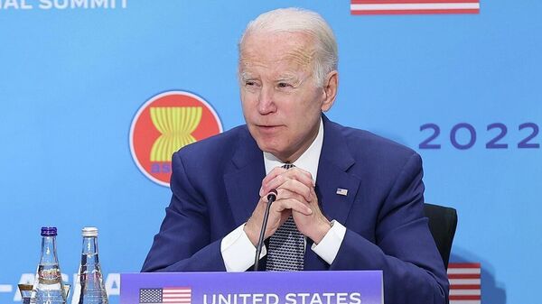 Tổng thống Hoa Kỳ Joseph Robinette Biden Jr. phát biểu tại Hội nghị cấp cao đặc biệt ASEAN - Hoa Kỳ. - Sputnik Việt Nam