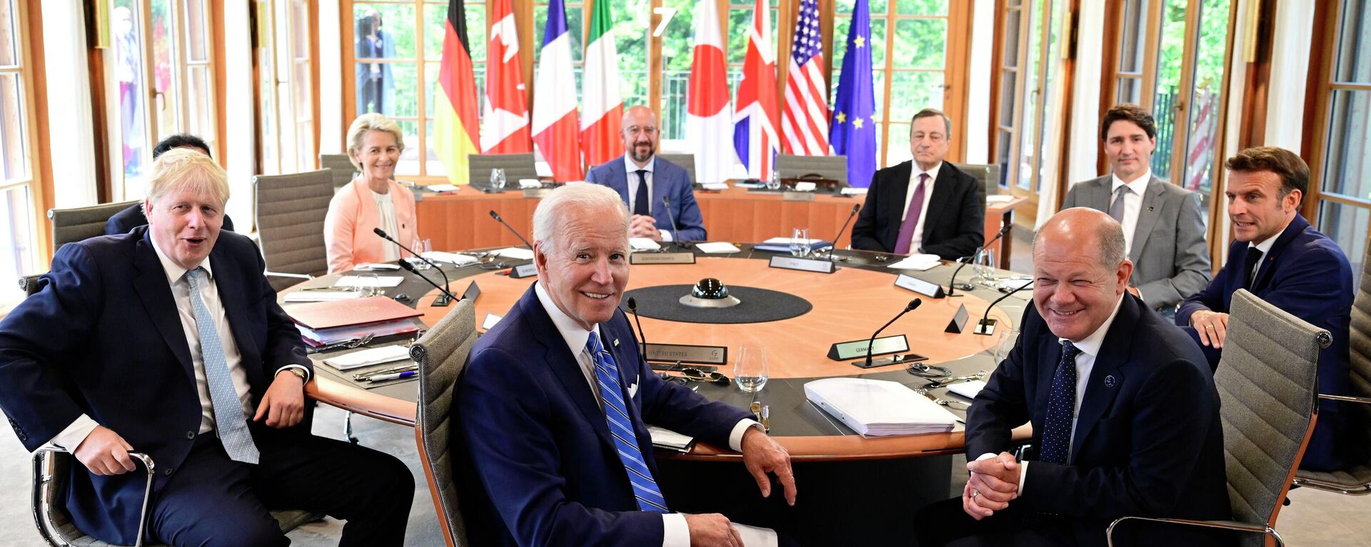 Các nhà lãnh đạo thế giới tại hội nghị thượng đỉnh G7 ở Bavaria - Sputnik Việt Nam, 1920, 27.06.2022