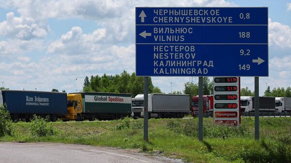 Tích lũy xe tải ở biên giới vùng Kaliningrad với Litva - Sputnik Việt Nam