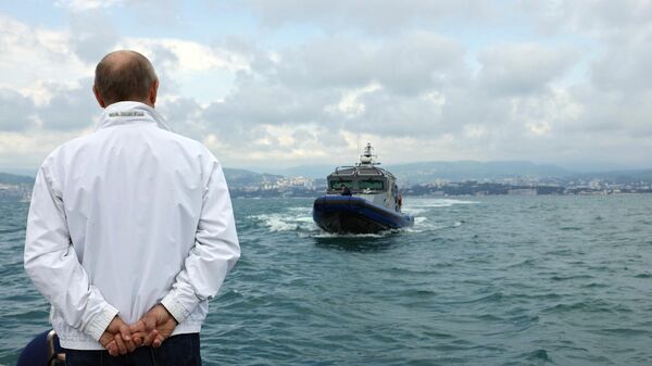 Tổng thống Nga Vladimir Putin đi dạo ở biển  - Sputnik Việt Nam