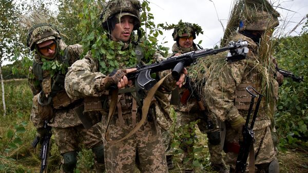 Quân nhân trong cuộc tập trận chung giữa Ukraine và các nước NATO - Sputnik Việt Nam