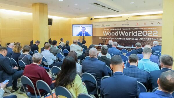 Diễn đàn của các doanh nghiệp thuộc tổ hợp ngành gỗ WoodWorld 2022 tại triển lãm quốc tế Lesdrevmash-2022 - Sputnik Việt Nam