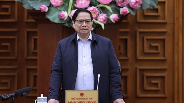 Thủ tướng Phạm Minh Chính chủ trì họp Thường trực Chính phủ về chính sách tài khoá, tiền tệ - Sputnik Việt Nam