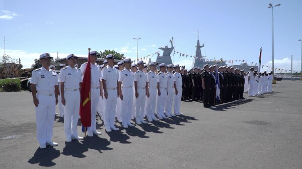 Lễ khai mạc cuộc tập trận hải quân ba bên Nga-Trung-Nam Phi tại cảng Richards Bay, Nam Phi - Sputnik Việt Nam