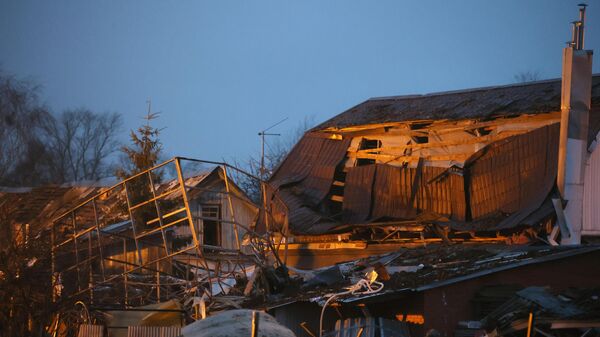 Các tòa nhà dân cư bị phá hủy bởi vụ nổ ở Kireevsk, vùng Tula - Sputnik Việt Nam