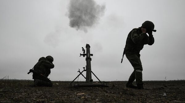Công việc của đội súng cối theo hướng Zaporozhye - Sputnik Việt Nam