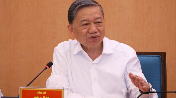 Đại tướng Tô Lâm, Bộ trưởng Bộ Công an phát biểu - Sputnik Việt Nam