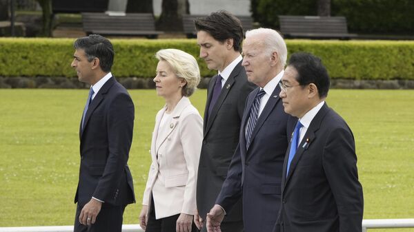 Các nhà lãnh đạo G7 tại Hội nghị thượng đỉnh ở Hiroshima, Nhật Bản - Sputnik Việt Nam