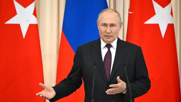Tổng thống Nga V. Putin hội đàm với Tổng thống Thổ Nhĩ Kỳ R. T. Erdogan - Sputnik Việt Nam