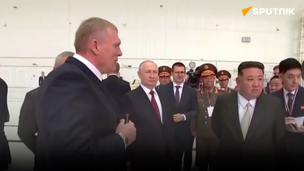 Hai vị Putin và Kim Jong-un thị sát việc xây dựng tổ hợp phóng tên lửa vũ trụ Angara - Sputnik Việt Nam