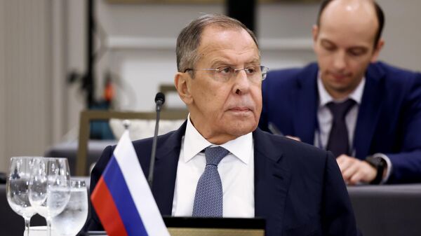 Bộ trưởng Ngoại giao Nga Sergei Lavrov phát biểu tại phiên họp thứ 78 của Đại hội đồng Liên hợp quốc tại Trụ sở Liên hợp quốc ở New York - Sputnik Việt Nam