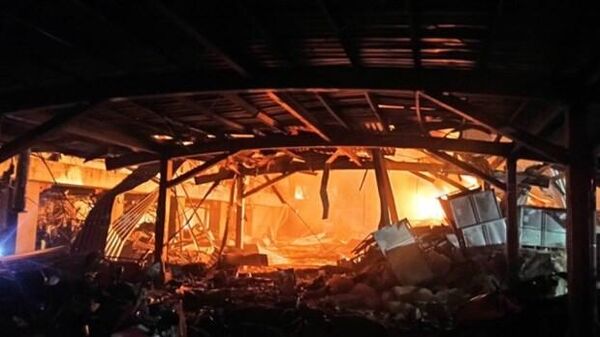 Hiện trường vụ cháy nổ nhà máy ở Đài Loan ngày 22/9 - Sputnik Việt Nam