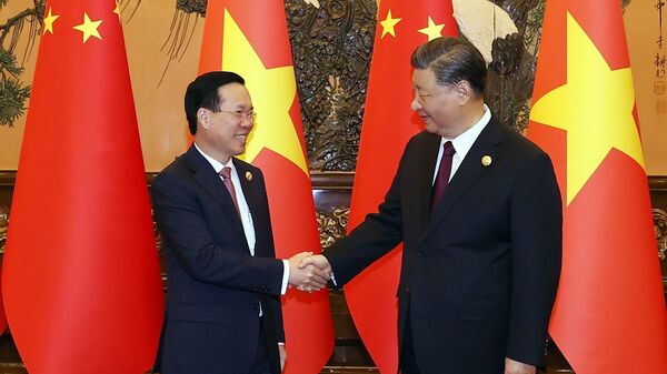 Chủ tịch nước Võ Văn Thưởng hội kiến Tổng Bí thư, Chủ tịch Trung Quốc Tập Cận Bình - Sputnik Việt Nam