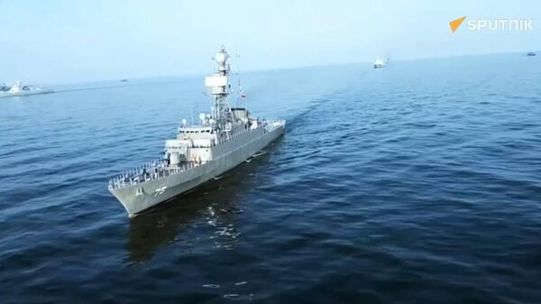 Hải quân Nga, Hải quân Iran và Trung Quốc đã hoàn thành phần thực hành của cuộc tập trận trên Vịnh Ô-man - Sputnik Việt Nam