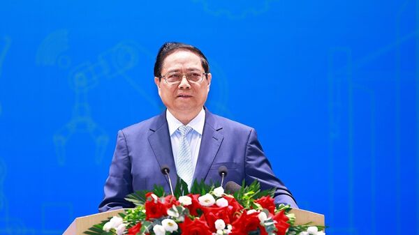Thủ tướng Phạm Minh Chính phát biểu tại Diễn đàn nâng cao năng suất lao động quốc gia năm 2024. - Sputnik Việt Nam