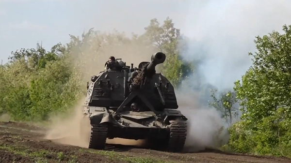 Đội pháo tự hành Msta-S đã tấn công cứ điểm của LLVT Ukraina ở vùng Zaporozhye   - Sputnik Việt Nam