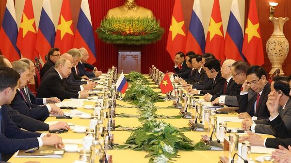 Tổng Bí thư Nguyễn Phú Trọng hội đàm với Tổng thống LB Nga Vladimir Putin  - Sputnik Việt Nam