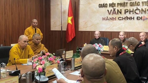 Hòa thượng Thích Nhuận Đức tại buổi gặp mặt tại Văn phòng Trung ương II Giáo hội Phật giáo Việt Nam - Sputnik Việt Nam