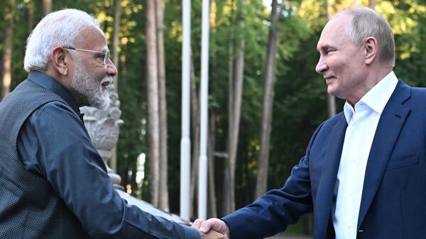 Cuộc gặp của Tổng thống Vladimir Putin với Thủ tướng Ấn Độ Narendra Modi - Sputnik Việt Nam