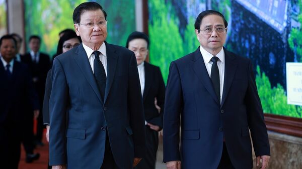 Thủ tướng Phạm Minh Chính tiếp Tổng Bí thư, Chủ tịch nước Lào Thongloun Sisoulith - Sputnik Việt Nam