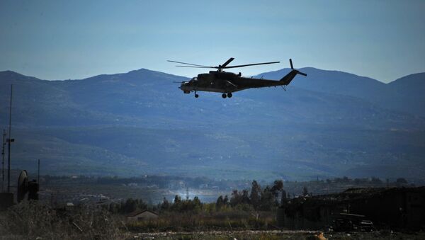 Trực thăng Mi-24 tại căn cứ không quân Hmeymim ở Syria - Sputnik Việt Nam