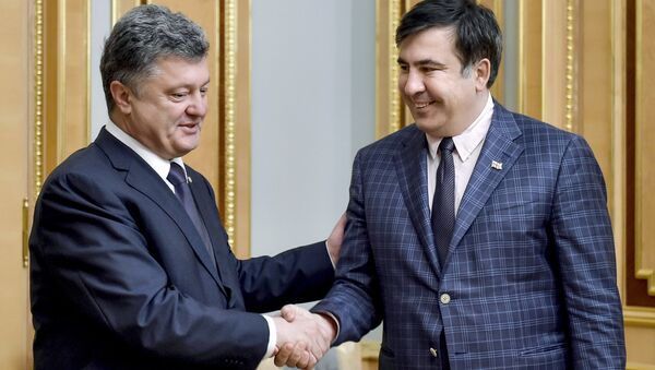 Mikhail Saakashvili gặp Tổng thống Ukraine Petro Poroshenko - Sputnik Việt Nam