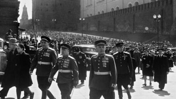 Buổi diễu hành Chiến thắng năm 1945 ở Moskva. - Sputnik Việt Nam