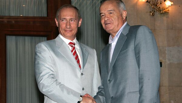 Президенты России и Узбекистана Владимир Путин и Ислам Каримов - Sputnik Việt Nam