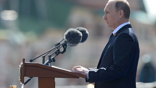 Vladimir Putin chúc mừng các thành viên của  Cuộc duyệt binh Ngày Chiến thắng - Sputnik Việt Nam