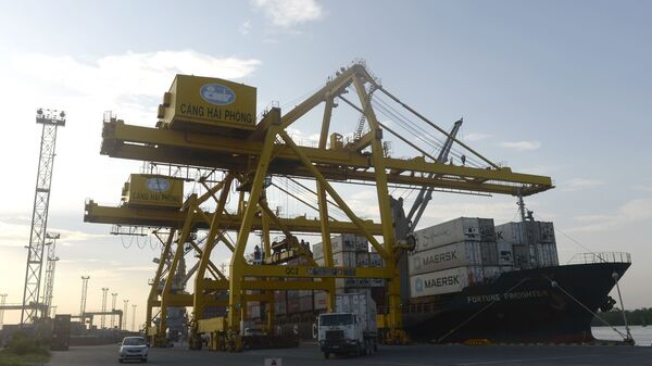 Vận chuyển container tại hải cảng Việt Nam - Sputnik Việt Nam