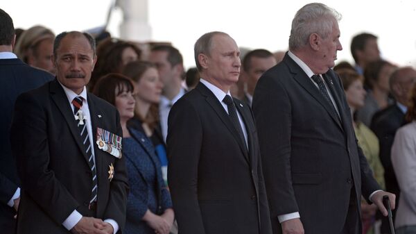 Tổng thống Nga Vladimir Putin và Tổng thống Czech Milos Zeman - Sputnik Việt Nam
