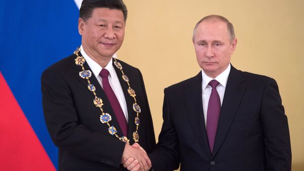 Встреча президента РФ В. Путина и председателя КНР Си Цзиньпина в Москве - Sputnik Việt Nam