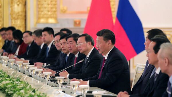Встреча президента РФ В. Путина и председателя КНР Си Цзиньпина в Москве - Sputnik Việt Nam