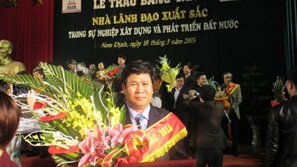 Ông Nguyễn Quyết Thắng được xác định là đã sử dụng kinh phí nhà trường để mua danh hiệu tự vinh danh bản thân. Ảnh trên website Trường cao đẳng nghề Quảng Nam - Sputnik Việt Nam
