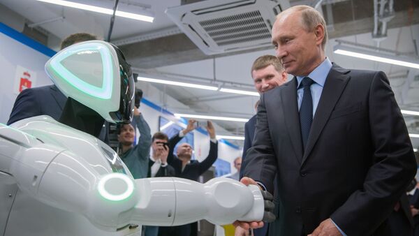Robot bắt tay Tổng thống Nga Vladimir Putin - Sputnik Việt Nam