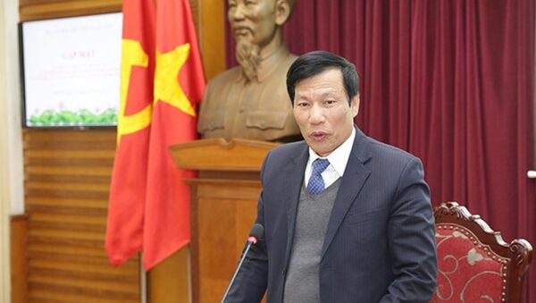 Bộ trưởng Bộ Văn hóa, Thể thao và Du lịch Nguyễn Ngọc Thiện phát biểu tại buổi gặp mặt. - Sputnik Việt Nam
