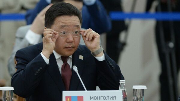 Mông Cổ - quốc gia quan sát viên SCO. Tổng thống Mông Cổ Tsakhiagiin Elbegdorj - Sputnik Việt Nam