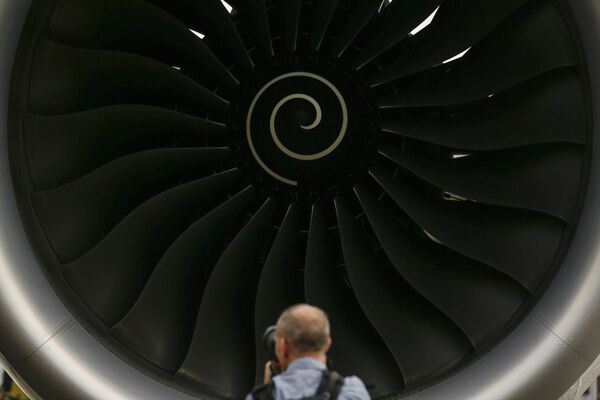 Động cơ dành cho Airbus A350-1000 do Rolls-Royce sản xuất tại Triển lãm Hàng không Singapore - Sputnik Việt Nam