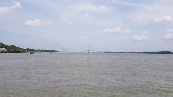 Đoạn sông Hậu, theo lộ trình của đò ngang từ Cần Thơ qua Vĩnh Long - Sputnik Việt Nam